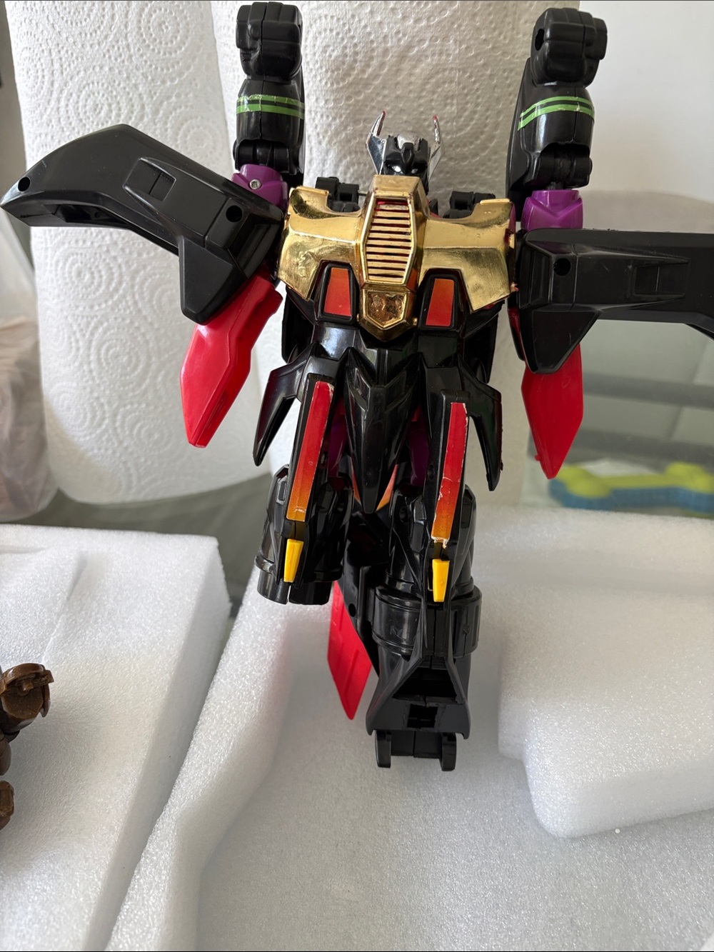 Black & Gold Transforming Robot Toy - Kids Toys 1990 parts only